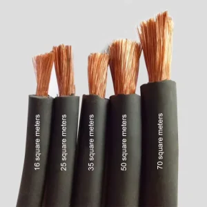 Welding Machine Cable with Rubber Sheath Flexible Single-core Copper 16-400mm²