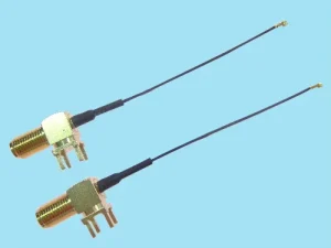 ZYX Brand SMA Female Connector Right Angle Elbow Weld Plate for 1.13 Wire U.FL Terminal RF Coaxial Cable Jack